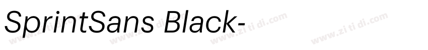 SprintSans Black字体转换